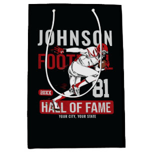 Sac Cadeau Moyen JOUEUR DE Football Personnalisé Équipe NUMBER Spor