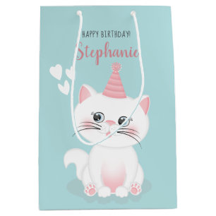 Sac Cadeau Moyen Jour Purr-fect Chat Anniversaire