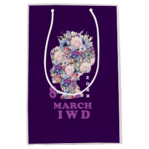 Sac Cadeau Moyen Journée internationale des femmes 2025 violet