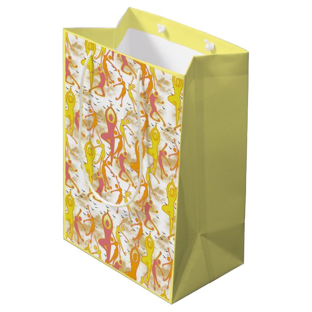 Sac Cadeau Moyen Joyeuse Danse Yoga Girls (Dos Angle)
