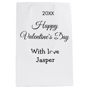 Sac Cadeau Moyen Joyeuse Saint-Valentin nom amour simple année styl
