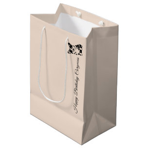 Sac Cadeau Moyen 'Joyeux Anniversaire Magnifique' Parents d'Animaux