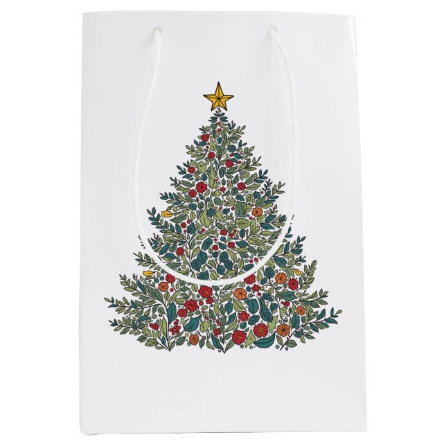 Sac Cadeau Moyen Joyeux cadeau de Noël (Devant)