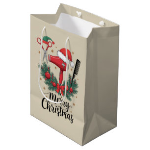 Sac Cadeau Moyen Joyeux Noël Coiffeur Coiffeuse Noël Cheveux