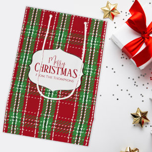 Sac Cadeau Moyen Joyeux Noël Rouge Russe Vacances Agritourisme Plai