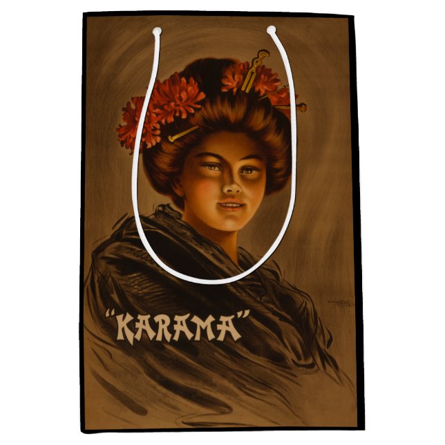 Sac Cadeau Moyen Karama : Actrice japonaise Romance Geisha (Devant)