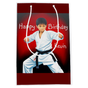 Sac Cadeau Moyen Karate Boy Cadeau Anniversaire