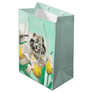 Sac Cadeau Moyen Keeshony in Tulips Peinture mignonne Original Chie