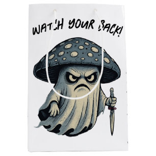 Sac Cadeau Moyen Killer 'Shroom - Fantôme Éffrayant avec couteau