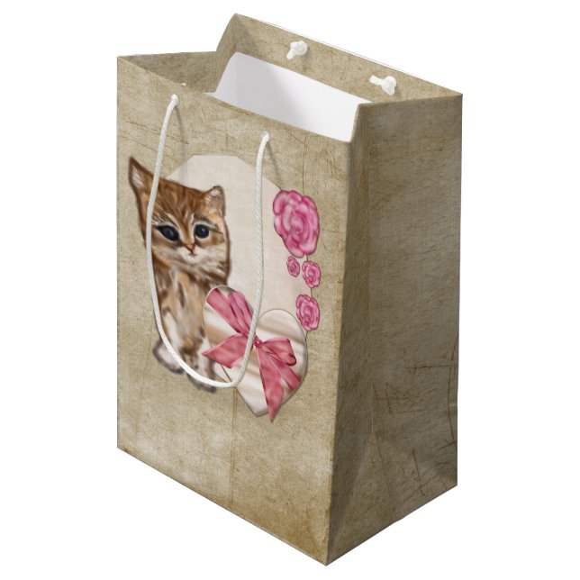 Sac Cadeau Moyen Kitty Valentine Victorian Média mixte (Devant Angle)
