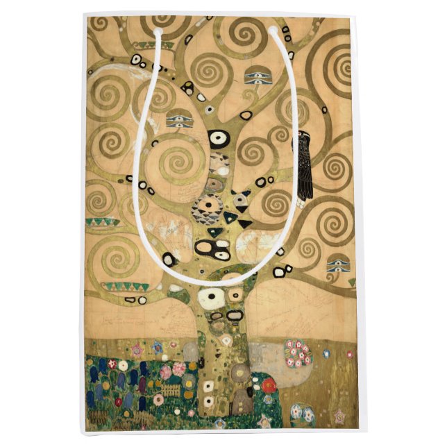 Sac Cadeau Moyen Klimt - La carte magnétique de l'arbre de vie (Devant)