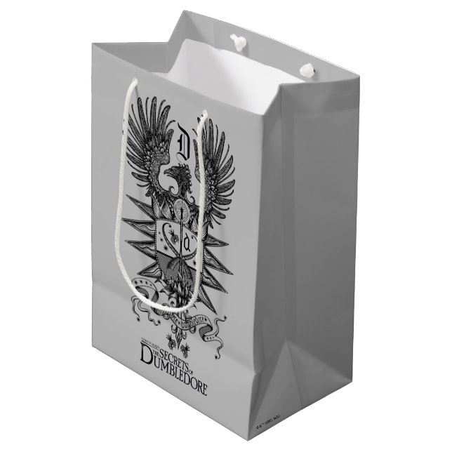 Sac Cadeau Moyen La crête de Dumbledore (Devant Angle)