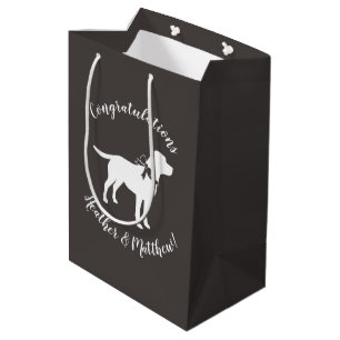 Sac Cadeau Moyen Labrador Baby shower de chien Laboratoire gris Neu