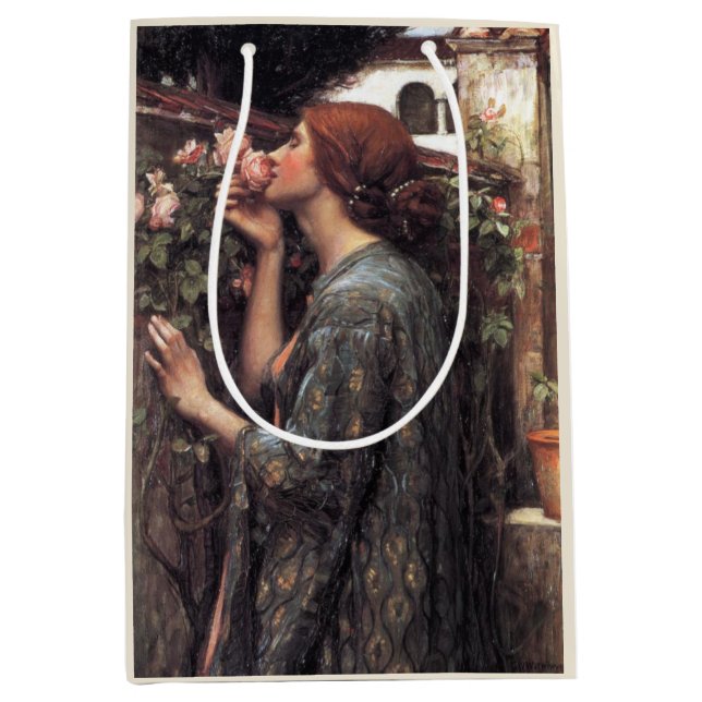 Sac Cadeau Moyen L'âme du Rose (par John William Waterhouse) (Devant)
