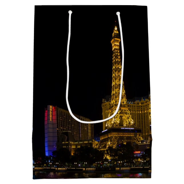 Sac Cadeau Moyen Las Vegas la nuit Skyline (Dos)