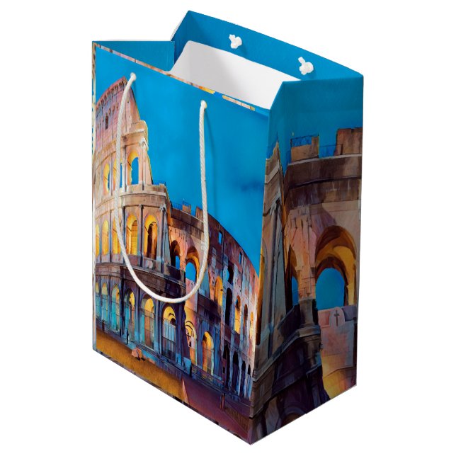 Sac Cadeau Moyen ldp COLOSSEUM Rome - par nuit (Dos Angle)