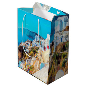 Sac Cadeau Moyen ldp SANTORINI - panorama -