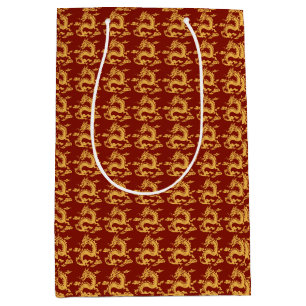 Sac Cadeau Moyen Le Dragon chinois de Zodiac accueille le bon Red F