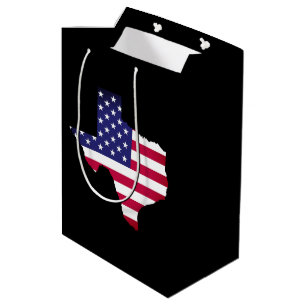 Sac Cadeau Moyen Le drapeau fait sur commande du Texas Etats-Unis