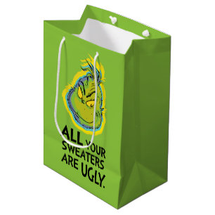 Sac Cadeau Moyen Le Grinch   Tous Vos Chauffeurs Sont Des Citations