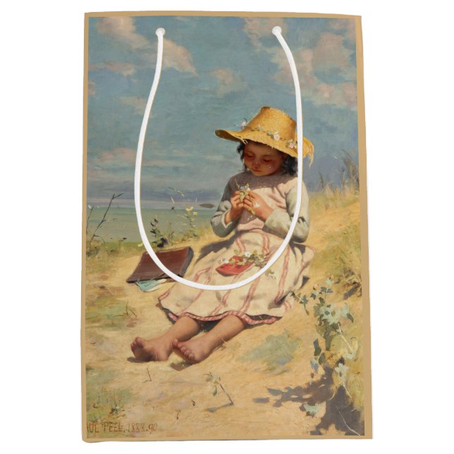 Sac Cadeau Moyen Le jeune botaniste (par Paul Peel) (Devant)