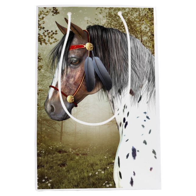 Sac Cadeau Moyen Le Poney Indien  (Devant)