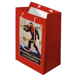 Sac Cadeau Moyen Le ski de Loden vêtx l'affiche de publicité de ski