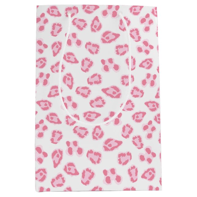 Sac Cadeau Moyen Leopard Dot in Pink (Devant)