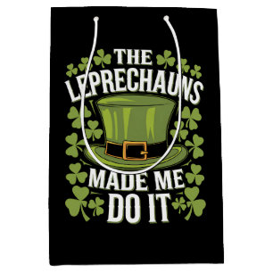 Sac Cadeau Moyen Les Lutins M'ont Fait Faire Ça St Patrick's Day