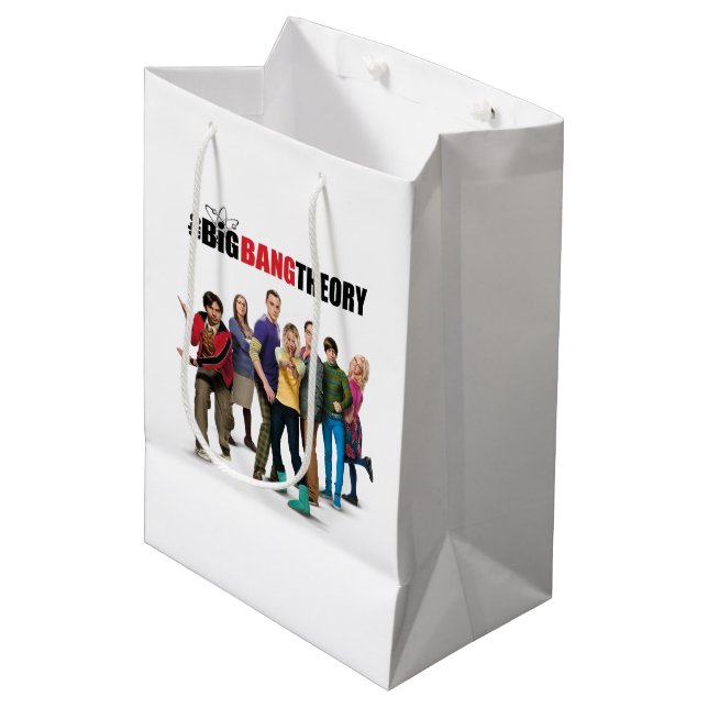Sac Cadeau Moyen Les personnages de la théorie du Big Bang (Devant Angle)
