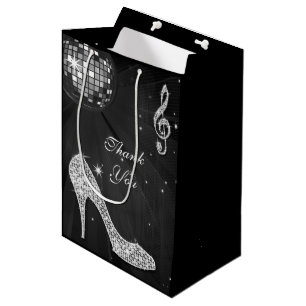 Sac Cadeau Moyen L'étincelle gîte le Merci noir d'anniversaire de