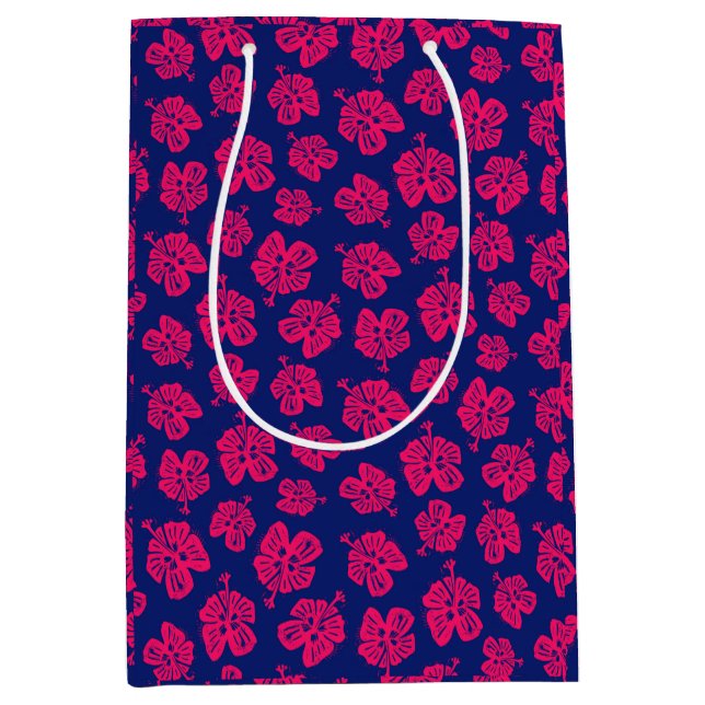 Sac Cadeau Moyen L'hibiscus tropical pour un peu de paradis chez so (Devant)