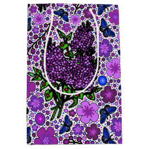 Sac Cadeau Moyen Lilacs violet Karner Blue Butterflies NH Symboles