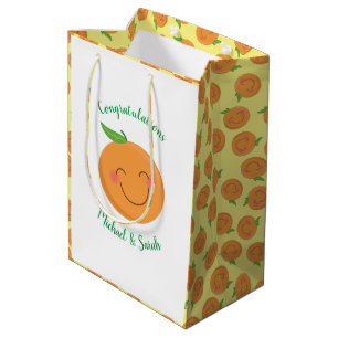 Sac Cadeau Moyen Little Cutie Tangerine Baby shower Genre Neutre