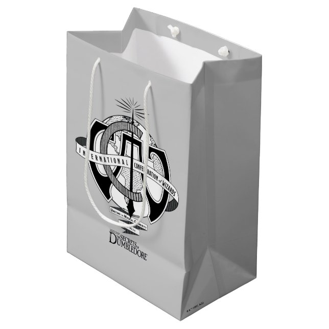 Sac Cadeau Moyen Logo de la Confédération internationale des sorcie (Devant Angle)