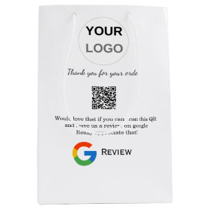 Sac Cadeau Moyen logo de l'entreprise de révision Google Scan QR re