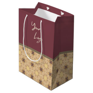 Sac Cadeau Moyen Logo d'entreprise géométrique marocain ivoirien de