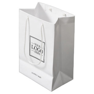 Sac Cadeau Moyen Logo d'entreprise personnalisé avec texte personna