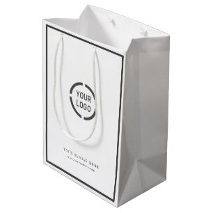 Sac Cadeau Moyen Logo personnalisé de bordure moderne marque promot