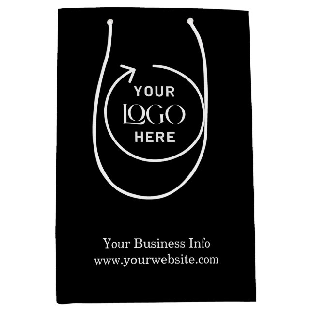 Sac Cadeau Moyen Logo professionnel | Entreprise (Devant)