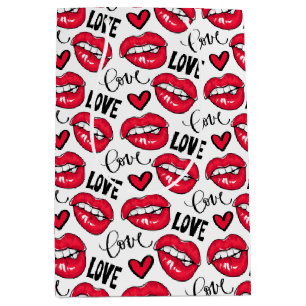 Sac Cadeau Moyen Love Red Lips