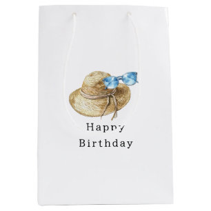 Sac Cadeau Moyen Lunettes de soleil bleues Travel noeuds chapeaux d