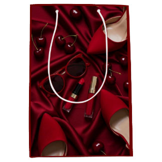 Sac Cadeau Moyen Luxury Red Fashion Gift Bag