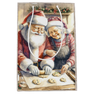 Sac Cadeau Moyen M. et Mme Clause Jolie Noël