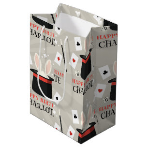 Sac Cadeau Moyen Magicien Show Magicien Enfants Anniversaire Nom pe