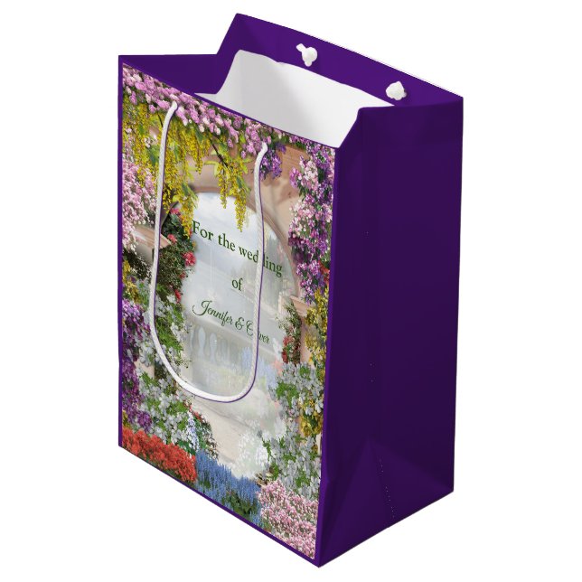 Sac Cadeau Moyen Maison de campagne italienne en plein air (Devant Angle)