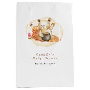 Sac Cadeau Moyen Mama To Bee Teddy Bear Honeycomb Baby shower