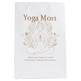 Sac Cadeau Moyen Maman de yoga qui respire à travers la maternité