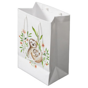 Sac Cadeau Moyen Maman et bébé paresseux  