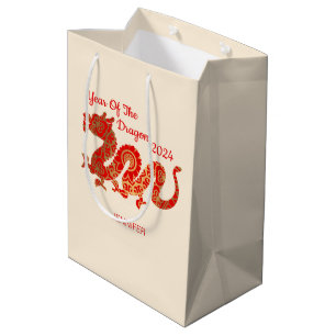 Sac Cadeau Moyen Mandala Dragon 2024 - Nouvel An chinois